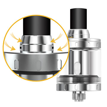 Airflow du Clearomiseur Aspire Nautilus X situé sur le topcap