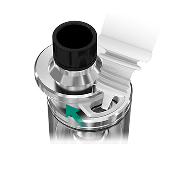topcap coulissant pour un remplissage facile du clearo Eleaf Melo 4
