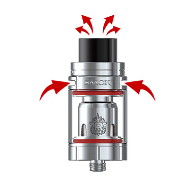 Nouvel airflow en partie haute du clearomiseur Smoktech TFV8 X-Baby