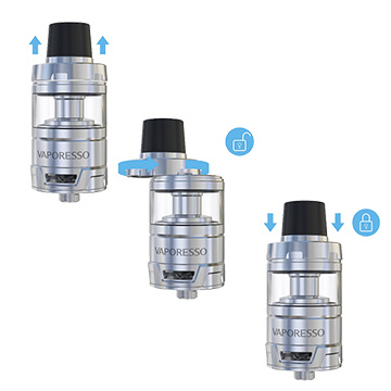 Clearo Vaporesso Cascade Baby, remplissage sécurisé