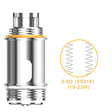 Résistance SS316 Dual coil 0.6 Ohm pockeX compatible NautilusX
