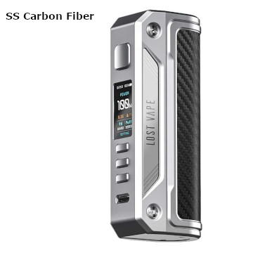 Modbox Lost vape Thelema Solo acier inoxydable et fibre de carbone