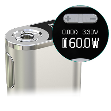 Box Eleaf iStick Melo et son écran à l'excellente lisibilité