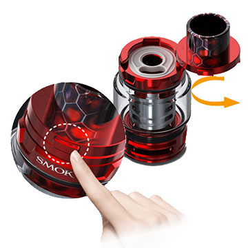 Smoktech TFV12 Prince remplissage facile et bouton de verouillage