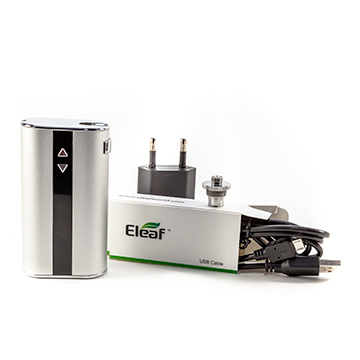Box Mod Eleaf iStick 50W Full kit comprenant l'alimentation