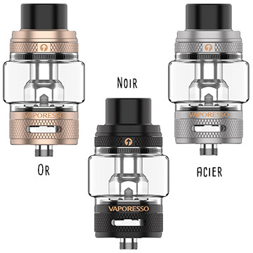 Vaporesso NRG-S : coloris or, noir, silver
