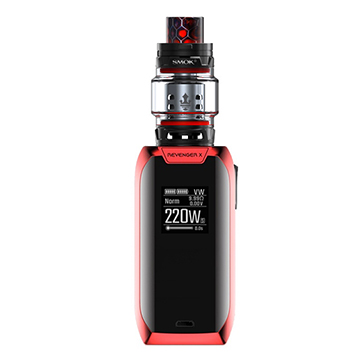 Vaporesso Revenger X rouge et clearomiseur Smoktech TFV12 Prince noir