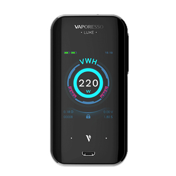 Modbox Vaporesso Luxe 220 W et son large écran lumineux