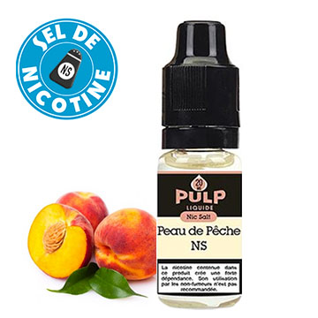 Pulp peau de pêche aux sels de nicotine