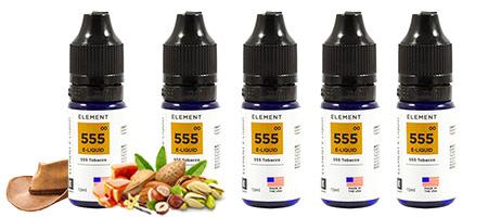 Lot de 5 E-liquides Element 555 Tobacco