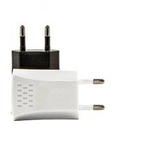 Chargeur mural blanc ou noir avec sortie USB