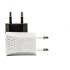 Chargeur mural blanc ou noir avec sortie USB