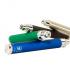 Batterie Vision Spinner 900 mAh quatuor bleue métal verte noire détail