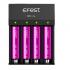Chargeur d'accumulateur Efest Pro C4 chargement rapide de 4 accumulateurs